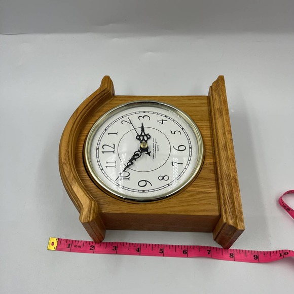 Heritage Mint LTD Timepiece Quartz Mantle Mounted Battery Operated Clock Wooden - Picture 4 of 9